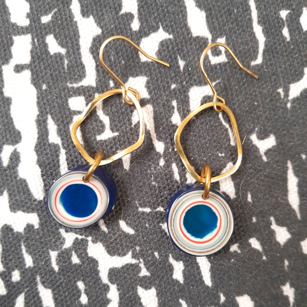 Blue 'Slice' Earrings